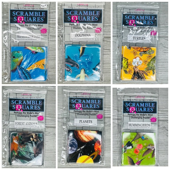 Nwt vintage scramble squares bundles 6 kids puzzle thinking game nostalgic 90s - Picture 1 of 16